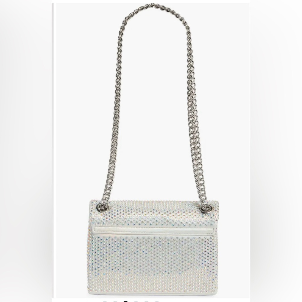 Kurt Geiger Silver Brixton Crossbody shoulder Bag Iridescent + dust-bag NWT - Picture 17 of 17